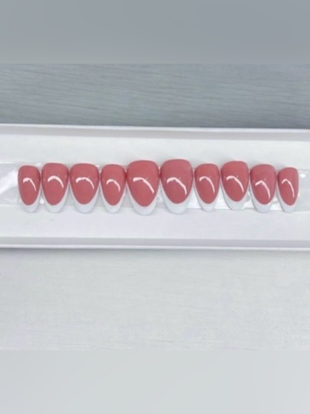 French Acrylic Press-On Nails